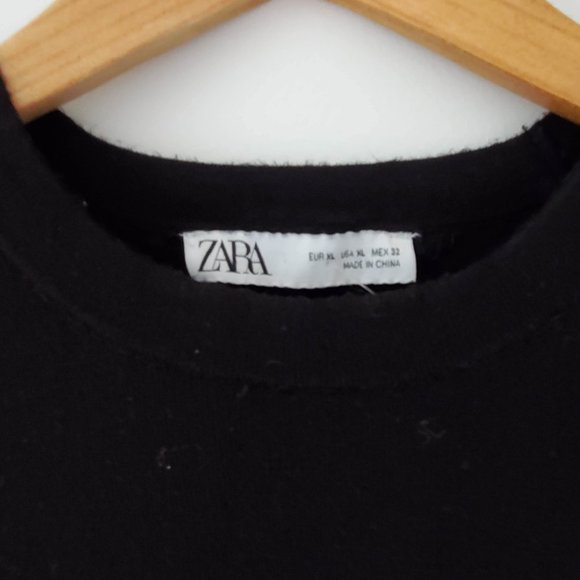 ZARA Knit Lace Short Sleeve Top - XL - Picture 4 of 7